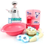 MAINAN ANAK MURAH GROSIR YK41 DELICIOUS FOOD LEMARI KULKAS DONAT KUE POTONG MAINAN MASAKAN PANCI INFRARED COOKER
