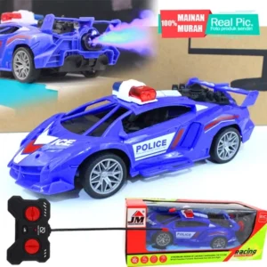 MAINAN RC MOBIL SPORT POLISI BER-ASAP & MENYALA NO:JM22276 RC POLICE RACING SPRAYING CAR