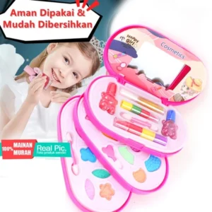 GROSIR MAINAN ANAK HAPPY GIRL FUN MAKE UP BOX BEAUTIFUL MY30088-D241 MAINAN BOX MAKE UP BLUSH ON LIPSTIK 4 LAPIS