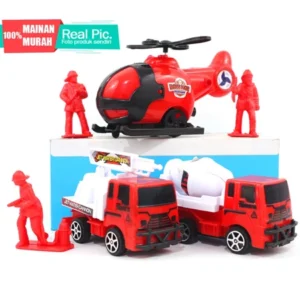 GROSIR MAINAN ANAK DAMKAR FIRE BRIGADE ISI 3 KENDARAAN OCT6391 MAINAN SET PEMADAM PENAKLUK API
