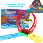 MAINAN ANAK MURAH GROSIR ADVANCING DINO DIY TRACK DINOSAUR CAR 6160 MOBIL CAR TRACK KEPALA DINO MELUNCUR BERPUTAR